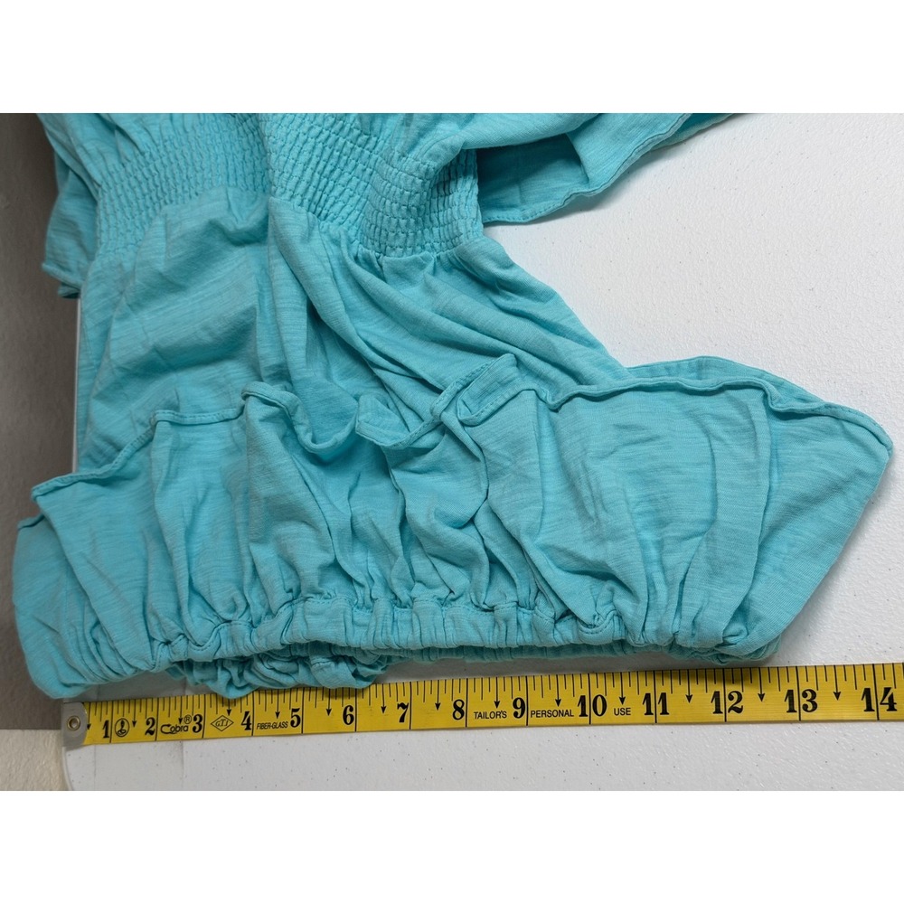 Lilly Pulitzer Dress Women XS Blue Strapless Ruffle Beach Summer Vacation Cotton - Picture 12 of 14